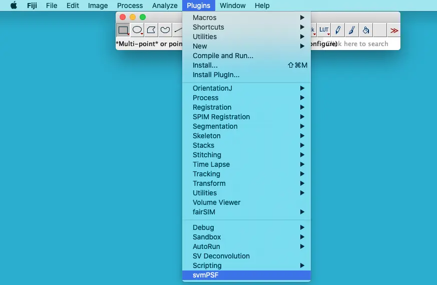 Figure 1. svmPSF plugin installation.